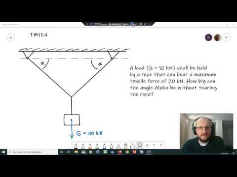 Zulässigen Winkel berechnen - Technische Mechanik 1, Übung 4