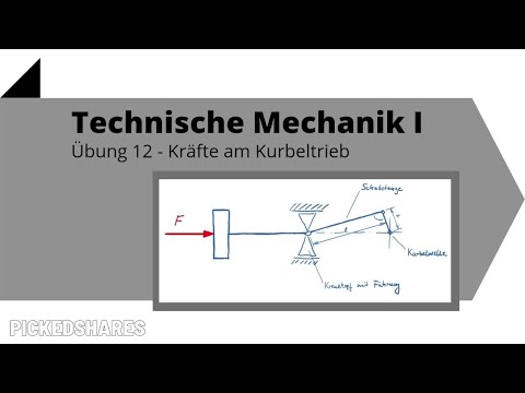 Technische Mechanik 1, Übung 12 - Kräfte am Kurbeltrieb