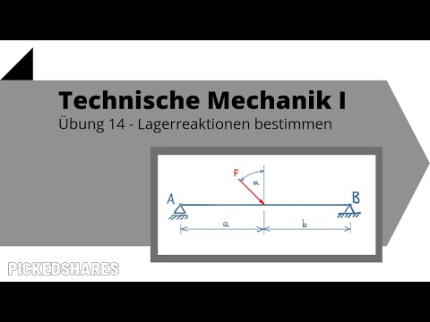 Lagerreaktionen bestimmen - Technische Mechanik 1, Übung 14