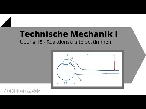 Reaktionskräfte bestimmen - Technische Mechanik 1, Übung 15