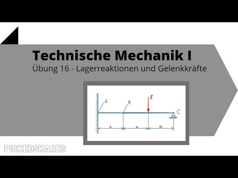 Lagerreaktionen und Gelenkkräfte bestimmen - Technische Mechanik 1, Übung 16