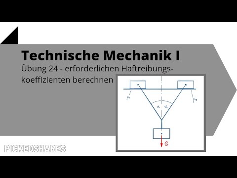 Erforderlicher Haftreibungskoeffizient für Gleichgewichtszustand - Technische Mechanik 1, Übung 24