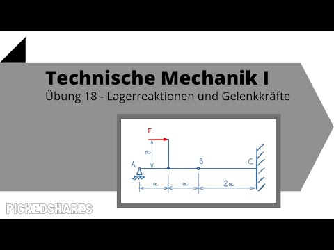 Reaktionskräfte bestimmen - Technische Mechanik 1, Übung 18